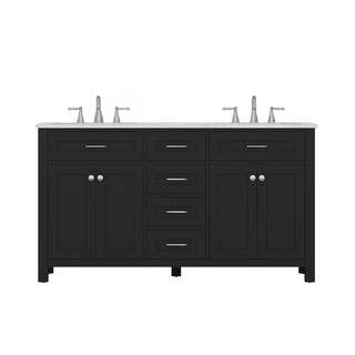 Double Sink Marble Vanity, Bathroom Vanities, Bathroom Furniture, Bathroom Decor, Double Sink Vanity | The Home Depot