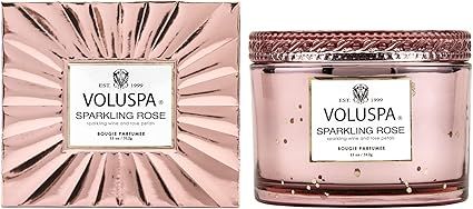 Voluspa Sparkling Rose Candle | Corta Maison Boxed Glass | 11 Ounces | 45 Hour Burn Time | Vegan ... | Amazon (US)