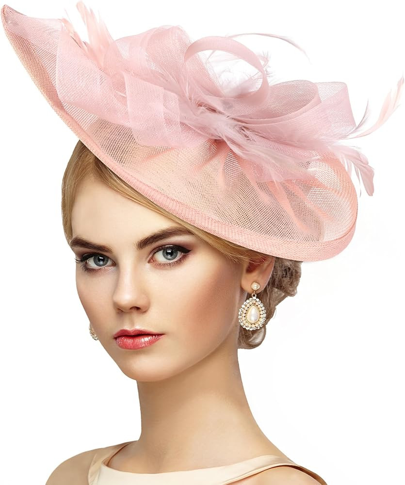 2026 Kentucky Hat for Women - Classic Victoria Derby Fascinator 1920s 50s Tea Party Hat with Hair... | Amazon (US)