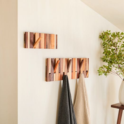 StoneWon Designs Co. Hardwood Piano Key Hook Rack | West Elm (US)