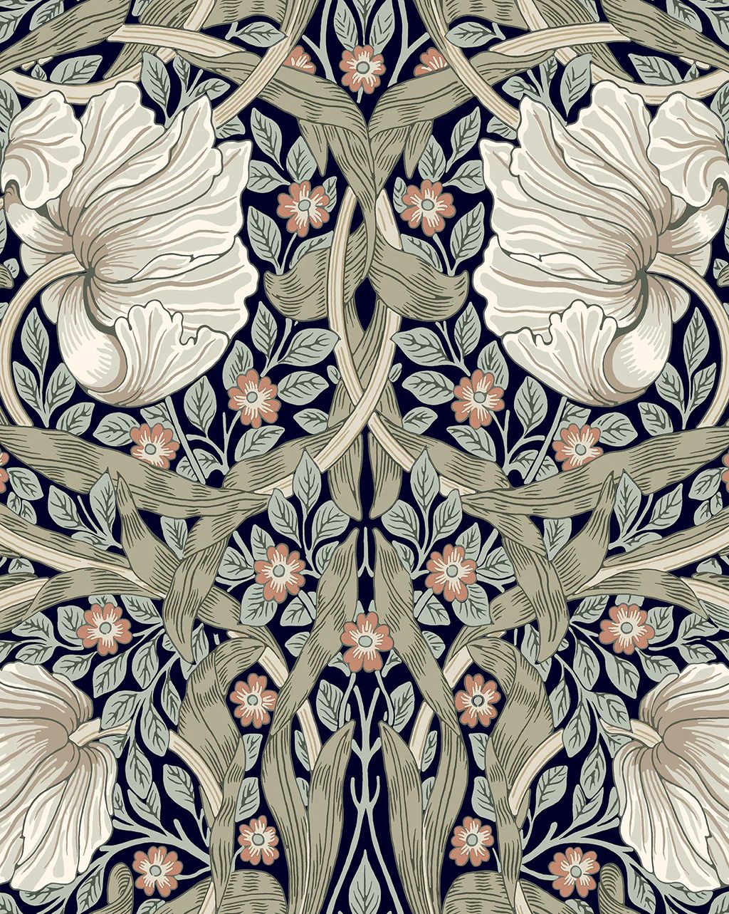 Morris & Co. x McGee & Co. Pimpernel Ink Wallpaper | McGee & Co.