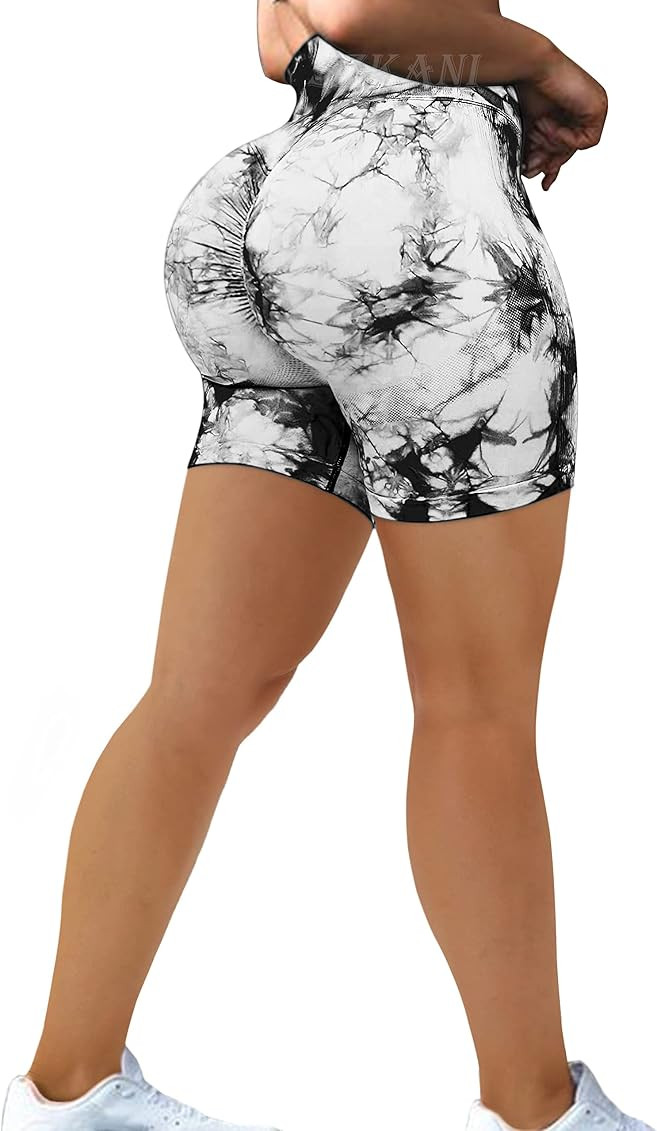 Scrunch Butt Lifting Seamless Shorts for Women High Waist Tummy Control Workout Biker Shorts Ruched  | Amazon (US)