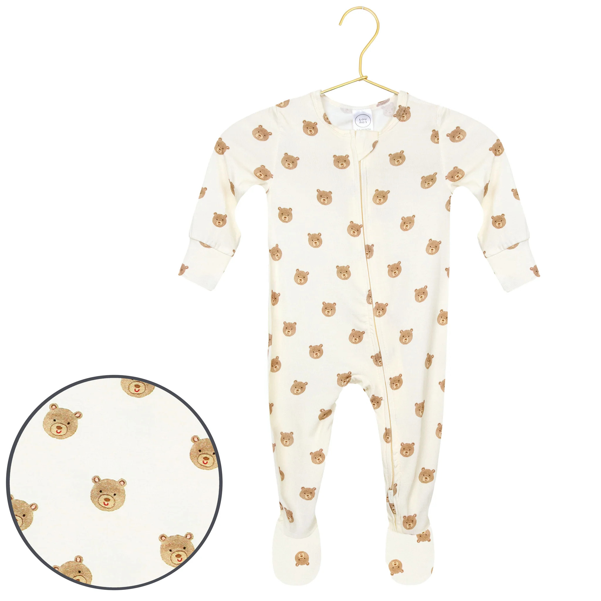 Teddy Zipper Footies | Lou Lou & Company