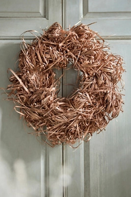 Dried Metallic Tiririca Wreath | Anthropologie (US)