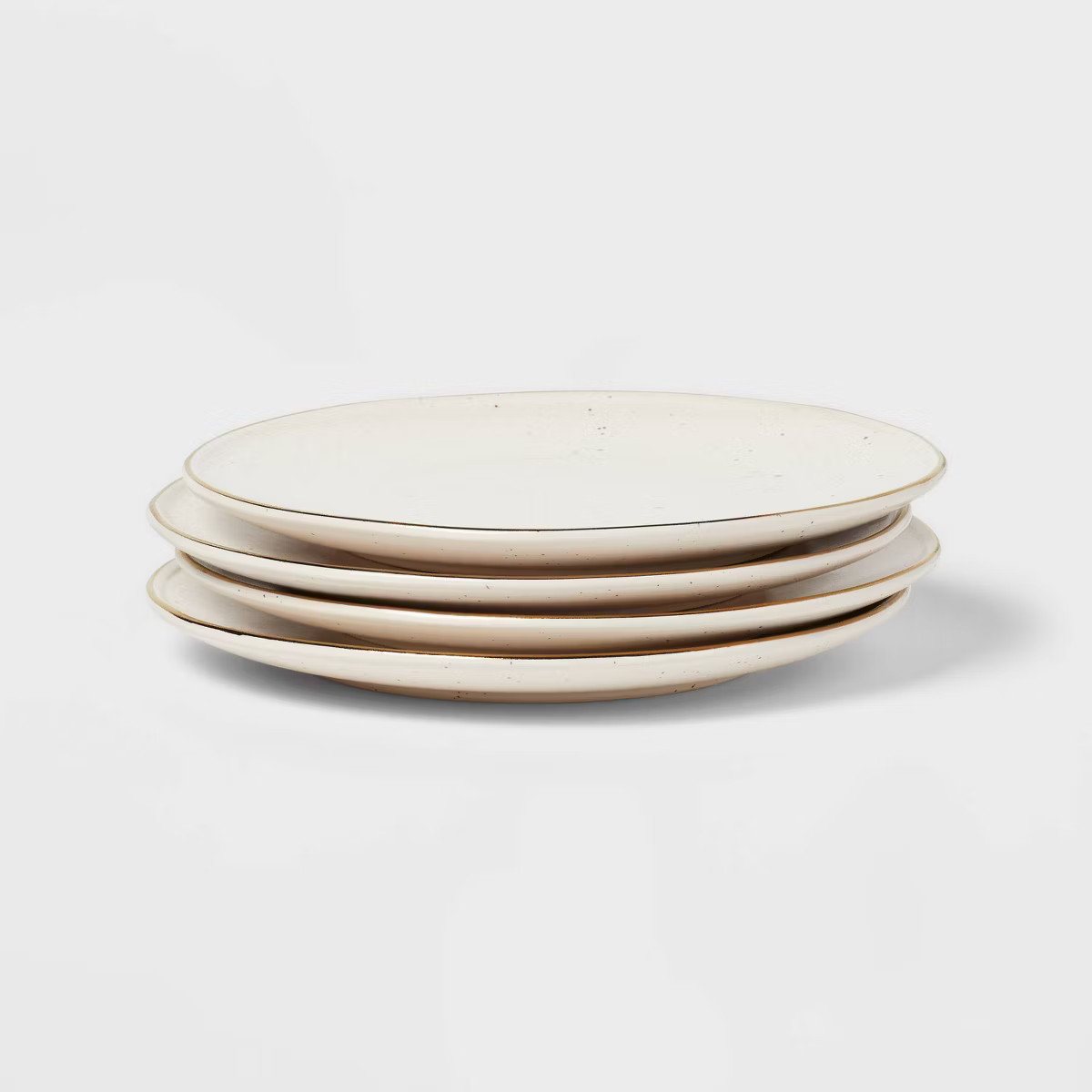4pk Ceramic App Dining Plates Ivory/Gold - Threshold™ | Target
