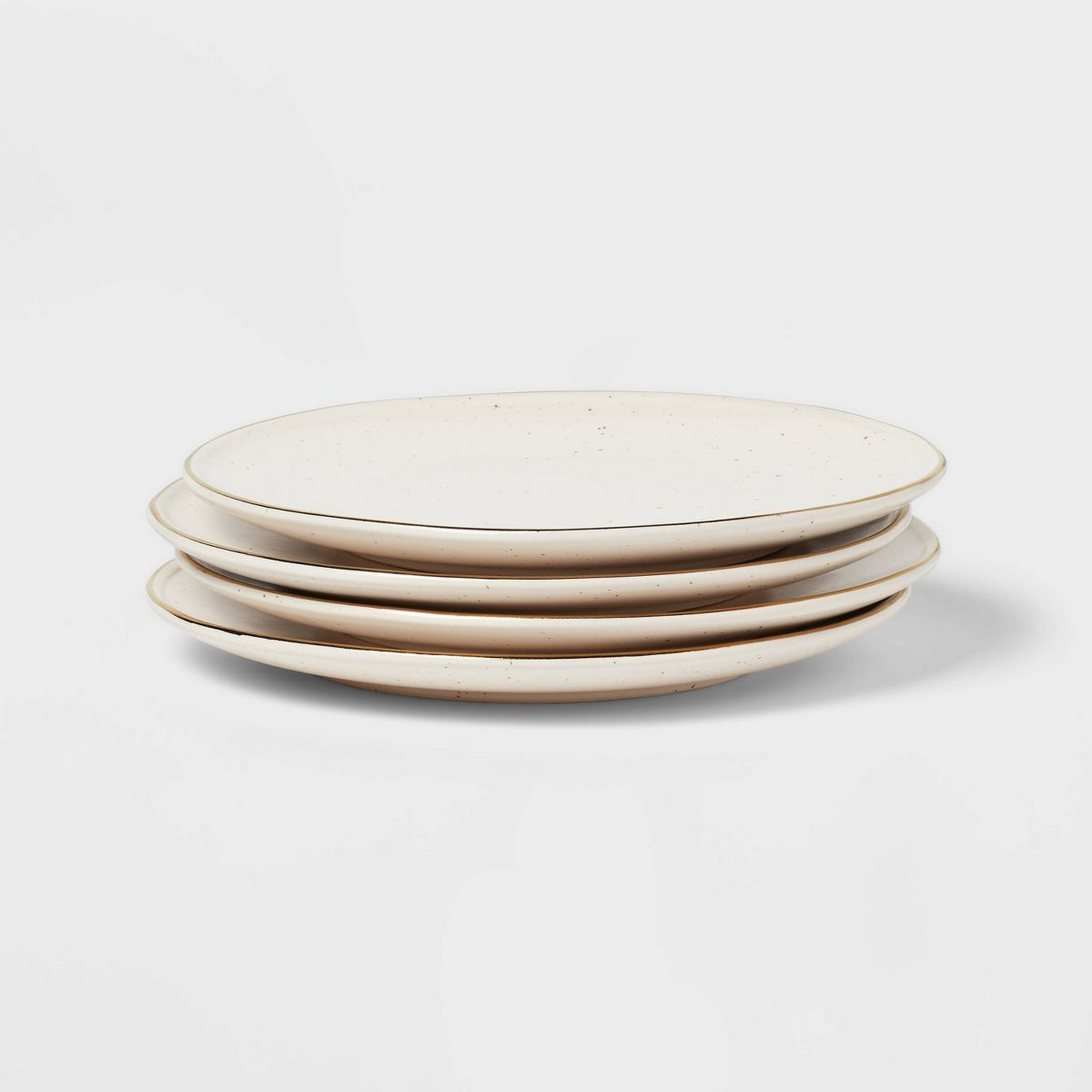 4pk Ceramic App Dining Plates Ivory/Gold - Threshold™ | Target