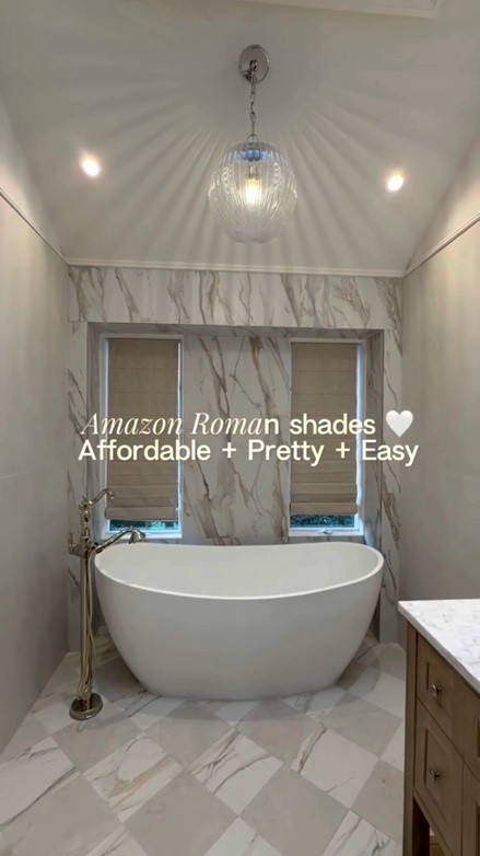 POV: You forgot the concept of privacy.

These no-drill Roman shades were honestly the easiest part of this entire bathroom makeover. They install in minutes, are completely cordless, and instantly made the space feel more polished and custom, without the custom price tag.

If you’ve been looking for an easy bathroom upgrade, affordable window treatments, or renter-friendly blinds that don’t require drilling, these are absolutely worth it. They arrived in two days and completely finished the room.
Link in LTK for cordless Roman shades!

#BathroomMakeover #BathroomDesign #BathroomRenovation #RomanShades WindowTreatments