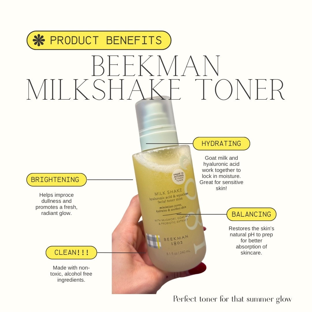 This toner is everything, y’all! 

Switching to clean beauty brands like Beekman 1802 have changed my skin. 💛

#cleanbeauty #nontoxic #skincare #summerglow #LTKSummerEdit #sale #ultabeauty #amazon 

#LTKFindsUnder50 #LTKBeauty #LTKSaleAlert