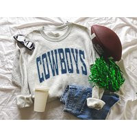 Cowboys Crewneck // Dallas Cowboys, Cowboys Shirt, Sweatshirt, Dallas Cute Shirt, Nfl Apparel | Etsy (US)