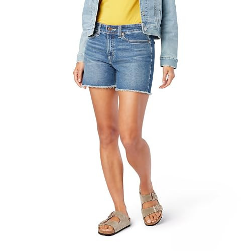 Levi Strauss Signature Gold Women's True Shorts Mid-Rise Stretch Denim (Also Available in Plus), (New) Golden Star, 10 | Amazon (US)