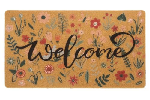 FGSS Spring Welcome Door-Mats Floral Coir Doormats - Non-Slip Front Door Mat Spring Doormat for Indoor Outdoor Entrance Decor 17 X 29 Inch | Amazon (US)