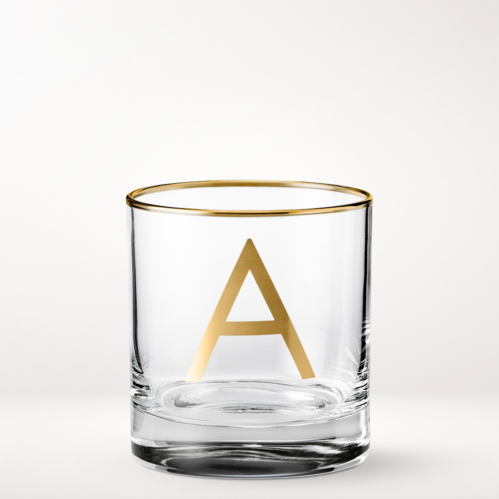 Monogram Double Old-Fashioned Glass | Williams-Sonoma