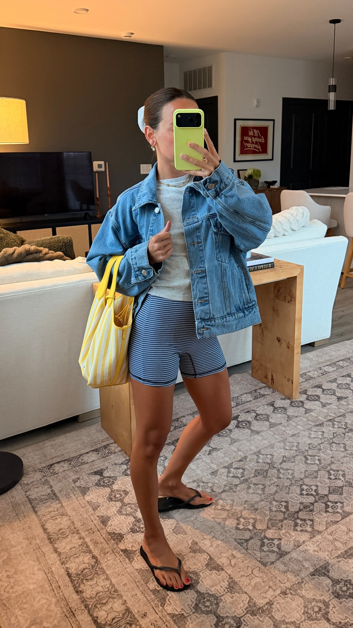 Workout/errands! Xs onesie, S/M jacket! My actual tee is from Brandy Melville linked similar