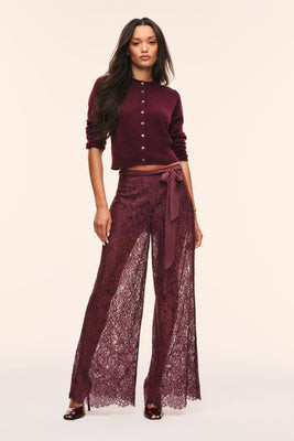 Riana Sheer Lace Pant BLACK / 0 | LoveShackFancy