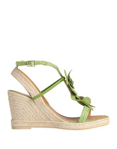 Casteller Woman Espadrilles Green Size 8 Leather, Textile fibers | YOOX (US)