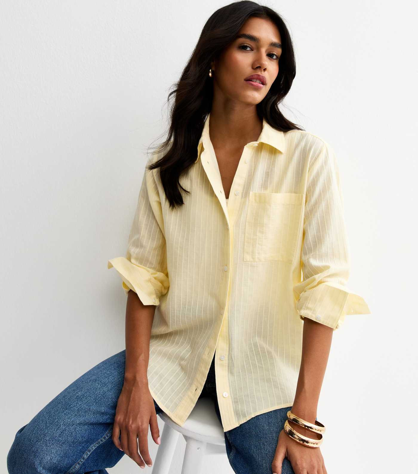 Light Yellow Stripe Long Sleeve Shirt | New Look | New Look (UK)