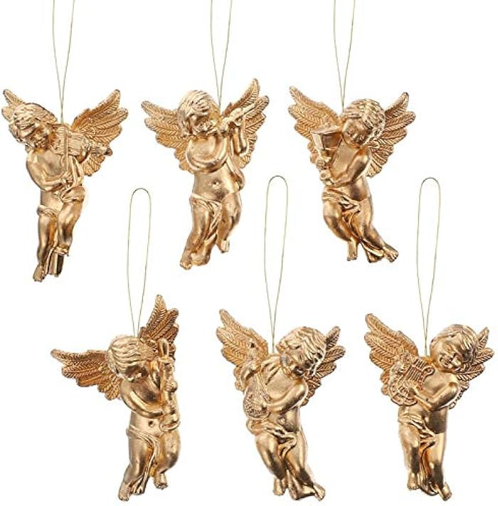 Amosfun 30Pcs Christmas Angel Ornament Mini Angel Cherub Christmas Tree Decorations Miniature Ang... | Amazon (US)