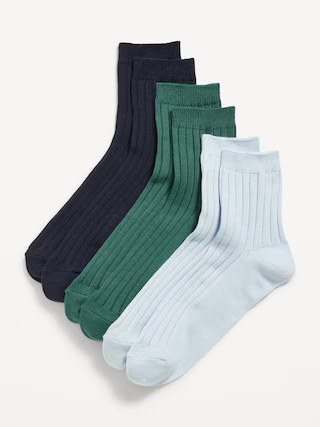 Ribbed Crew Sock 3-Pack for Women | Old Navy (US)
