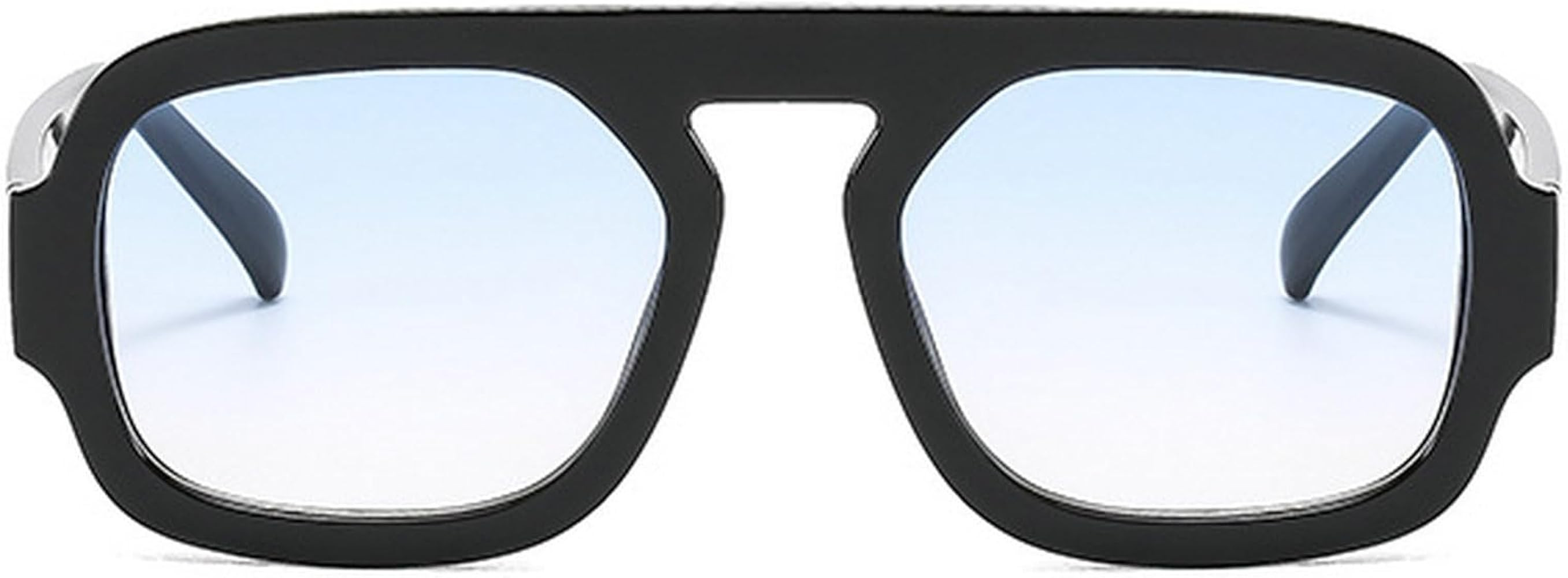 Retro Square Sunglasses Women Fashion Gradient Shades UV400 Men Punk Blue Green Sun Glasses N47 | Amazon (US)