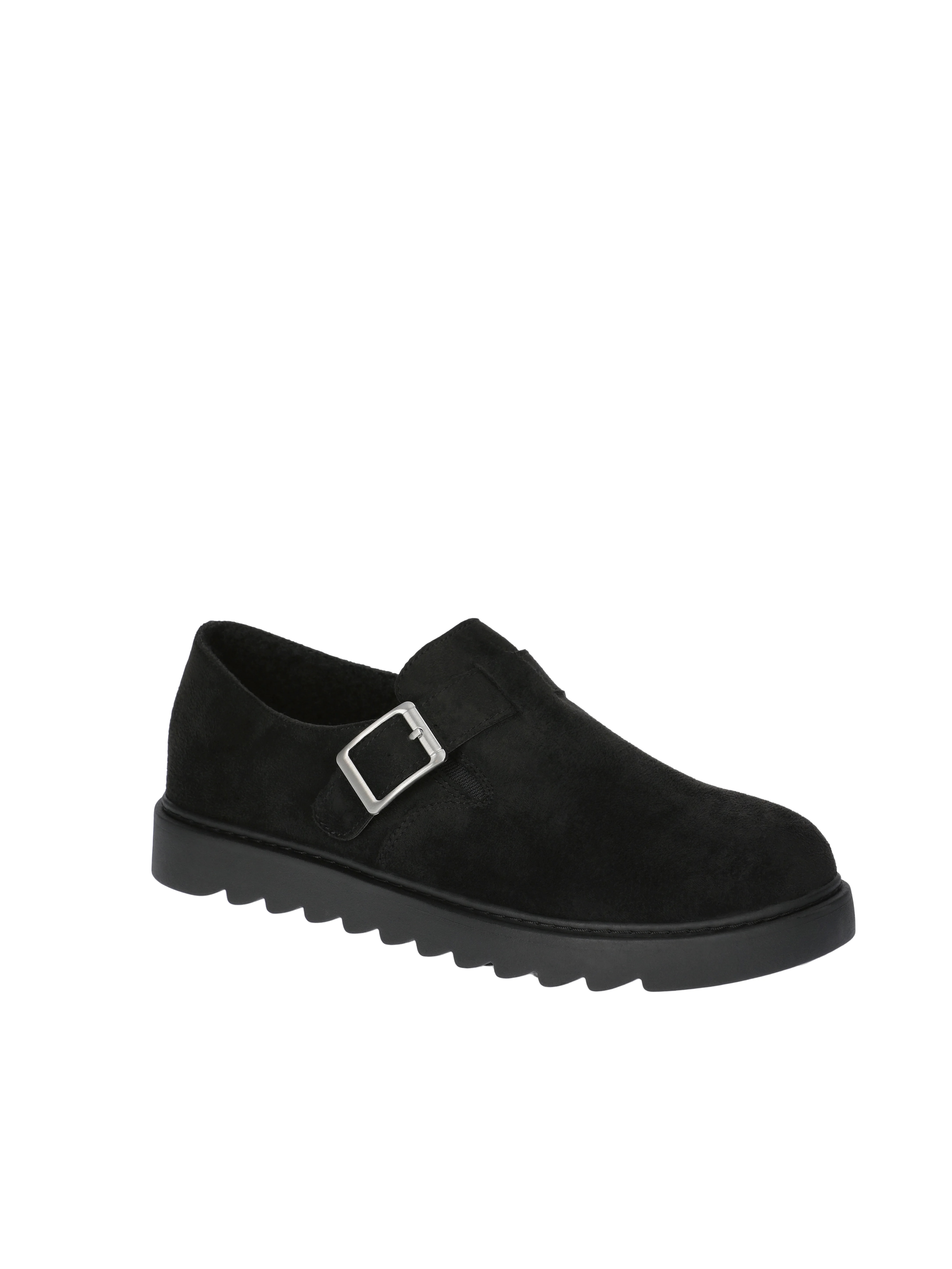 No Boundaries Women's Casual Buckle Clogs with Faux Shearling Lining | Walmart (US)