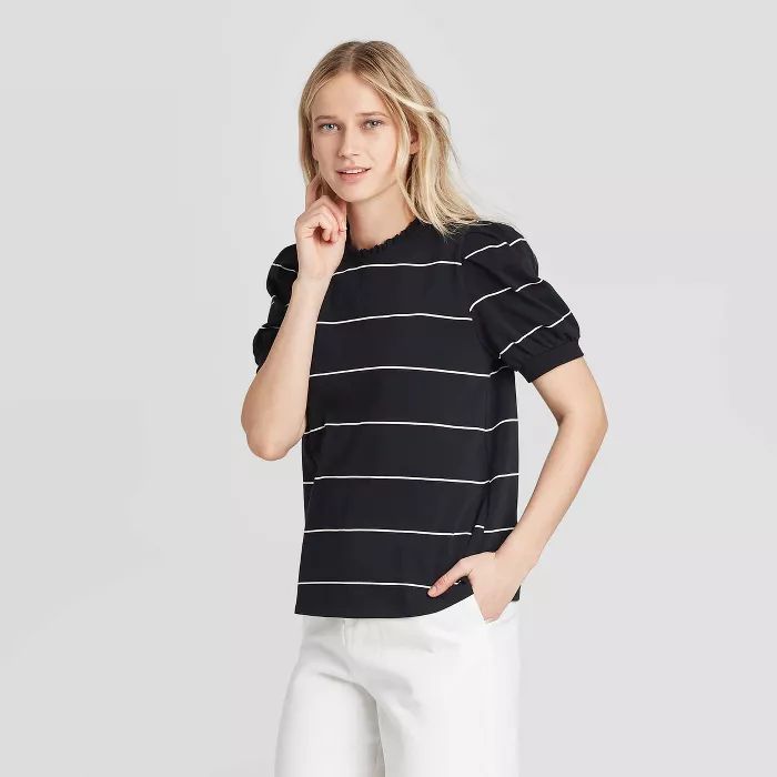 Women's Short Sleeve Split Neck T-Shirt - Who What Wear™ | Target