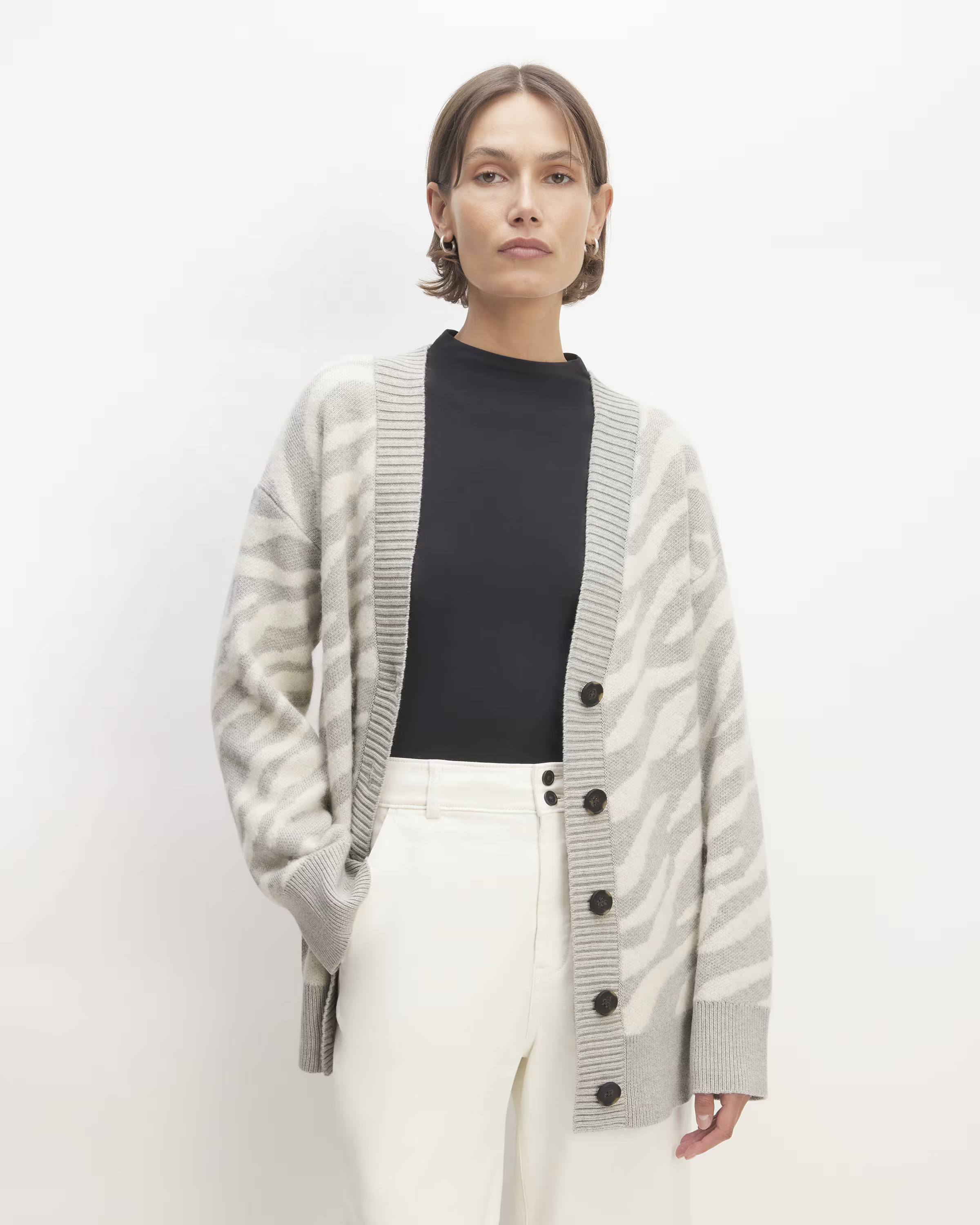 The Alpaca Tiger Jacquard Cardigan | Everlane