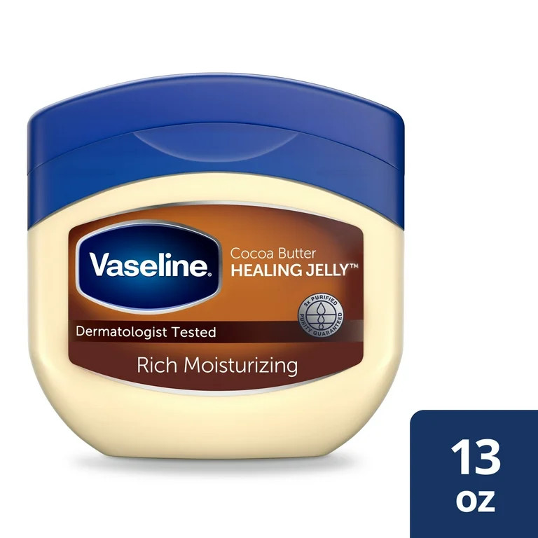 Vaseline Rich Moisturizing Cocoa Butter Healing Petroleum Jelly for Dry Skin, 13 oz | Walmart (US)