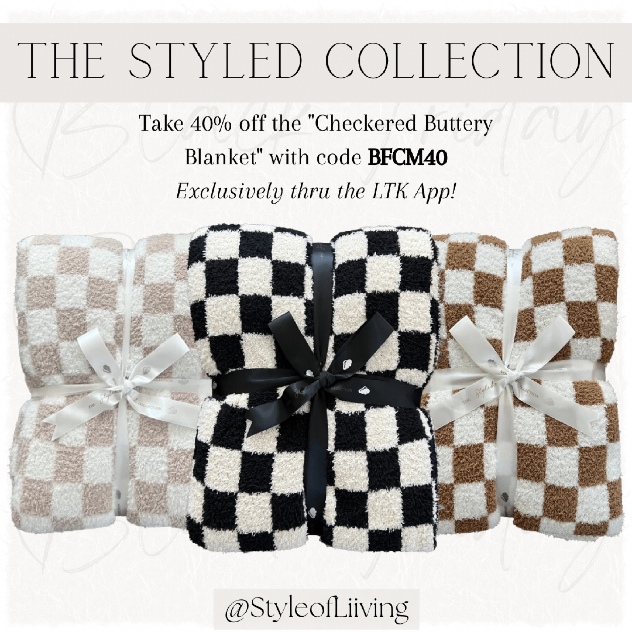The Styled Collection Black Friday sales! Take 40% off this cozy throw blanket with code: BFCM40. Microfiber, knit woven buttery soft blanket. Great gift option for just about anyone!

#LTKGiftGuide #LTKCyberweek #LTKsalealert