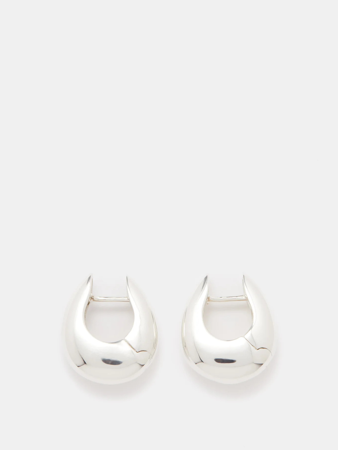Sloping Hinge small sterling-silver hoop earrings | Matches (UK)