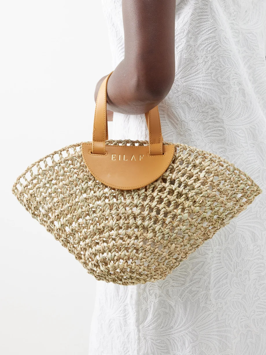 Dom raffia and leather-trim basket bag | EILAF | Matches (US)