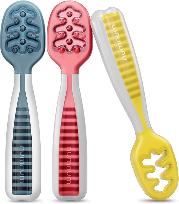 NumNum Baby Spoons Set, Baby Essentials Pre-Spoon GOOtensils for 6+ Months, First Stage Self-Feed... | Amazon (US)