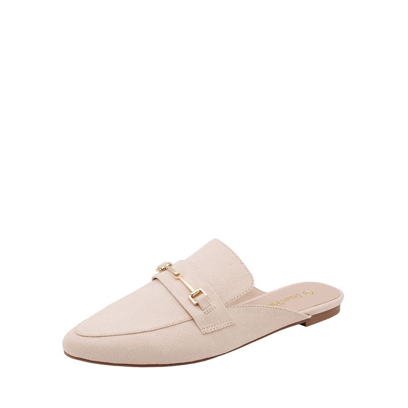 Buckle Pointed Toe Flat Mules | Dream Pairs