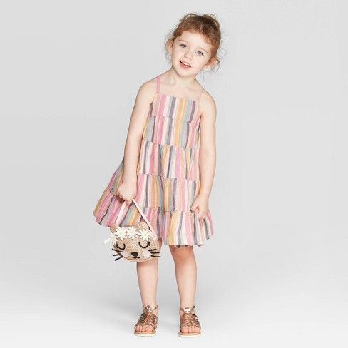 Toddler Girls' Striped A-Line Dress - Cat & Jack™ | Target