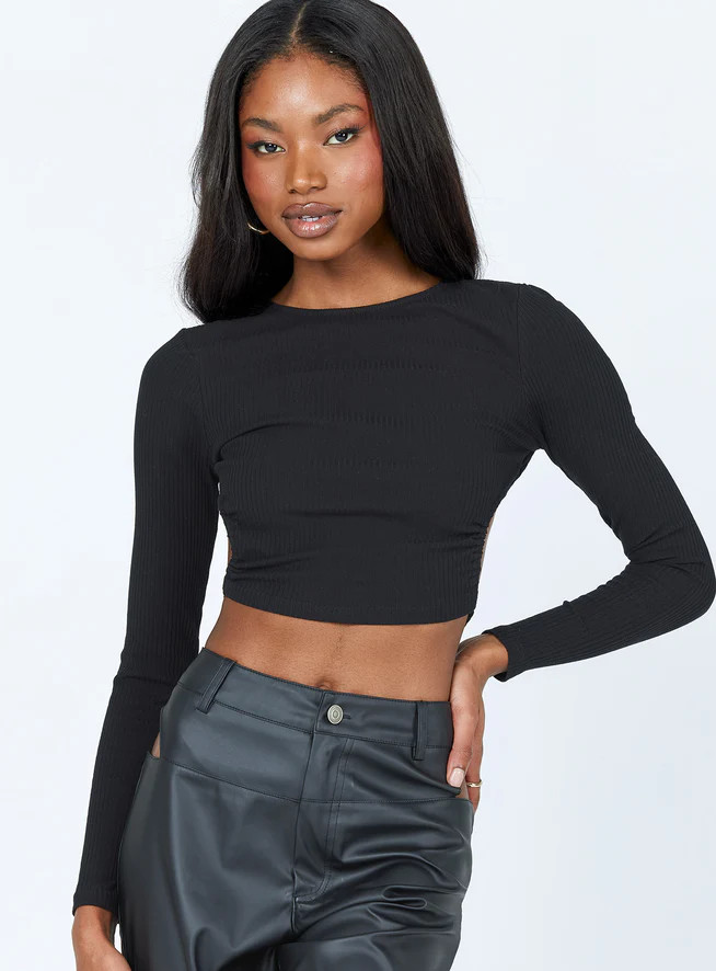 Elian Top Black | Princess Polly US