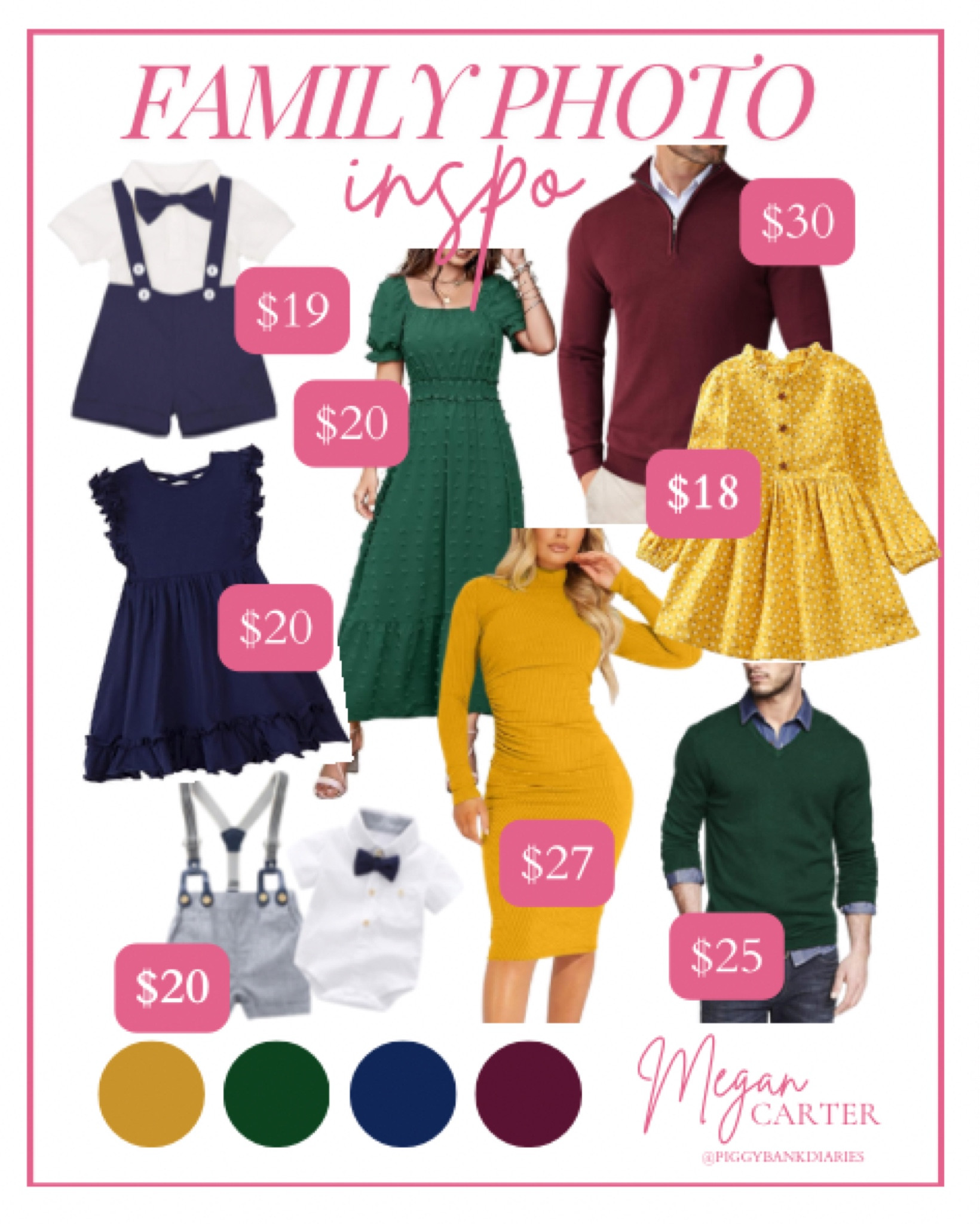 Family photo inspiration, family photos, Christmas card outfits, affordable fashion, Amazon finds 