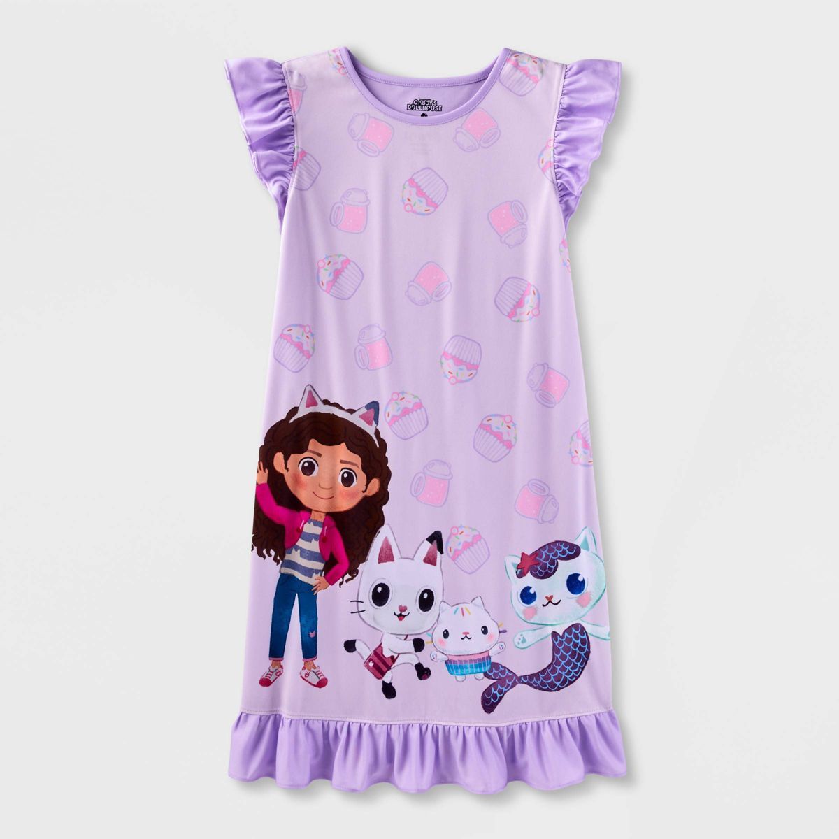 Girls' Gabby's Dollhouse NightGown - Purple | Target