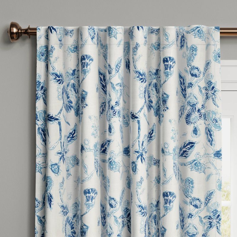 1pc Blackout Stamped Floral Window Curtain Panel - Threshold™ | Target