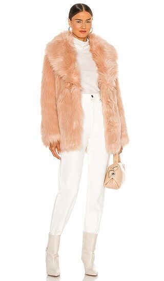 Premium Rose Faux Fur Jacket | Revolve Clothing (Global)