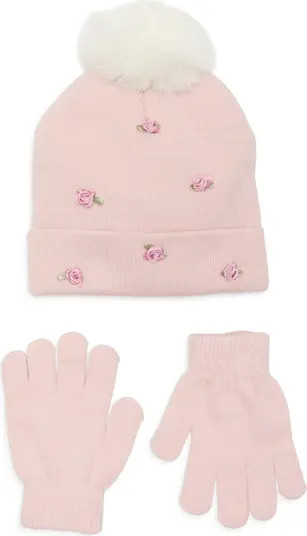 Capelli New York Kids' Rosette Beanie & Gloves Set | Nordstrom | Nordstrom