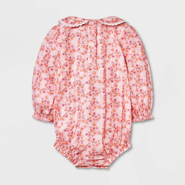 Baby Girls' Floral Romper - Cat &Jack; Pink | Target