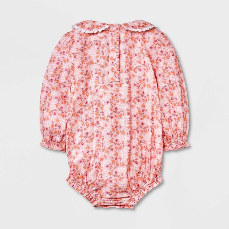 Baby Girls' Floral Romper - Cat &Jack; Pink | Target