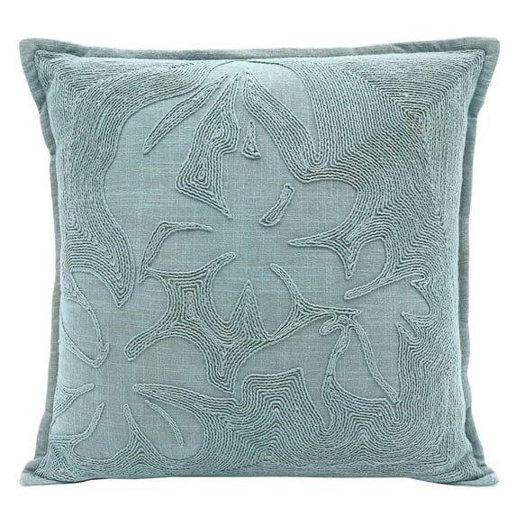 Better Homes & Gardens Sophia Green Embroidered Floral Decorative Throw Pillow, 18" x 18" | Walmart (US)