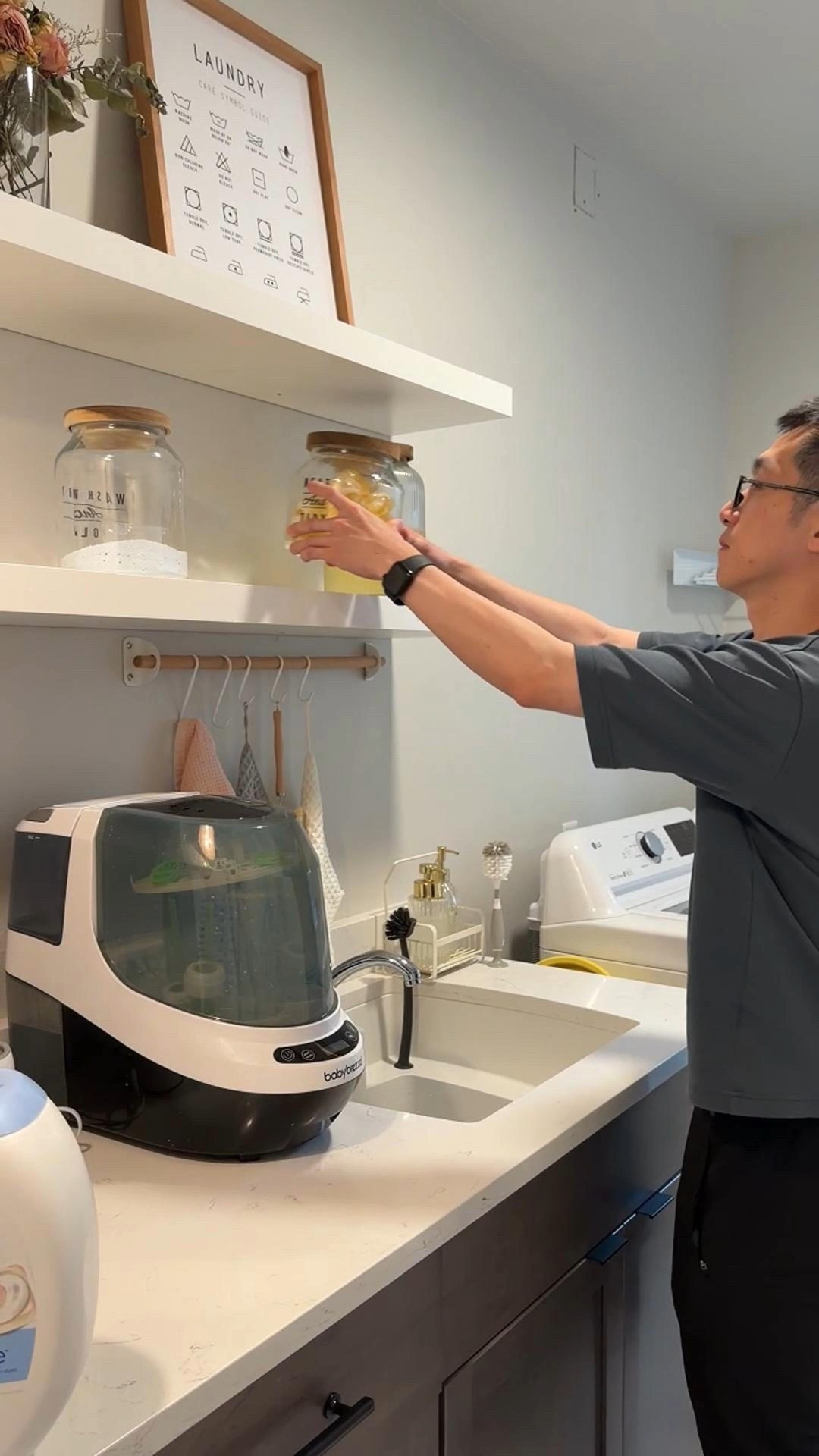 Laundry organization and refill training for husband starting parental leave

#LTKBaby #LTKHome