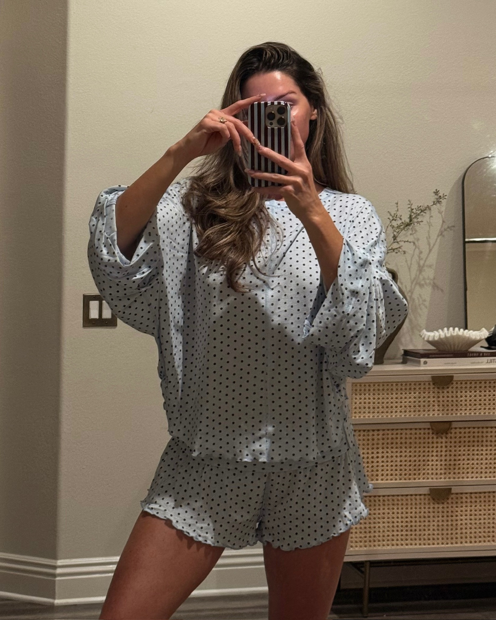Pajama OOTD 🤍 Blue top is sold out, but linking the other available colors here! 

 #LTKgrwm #LTKootd #LTKselfcare
