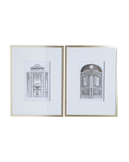 Set Of 2 24x32 Pencil Architectural Wall Art | Pillows & Decor | Marshalls | Marshalls
