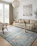 Loloi II Margot Collection MAT-06 Denim / Multi, Traditional 5'-0" x 7'-6" Area Rug | Amazon (US)