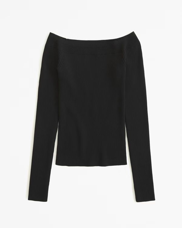 Women's Long-Sleeve Off-The-Shoulder Top | Women's Tops | Abercrombie.com | Abercrombie & Fitch (US)