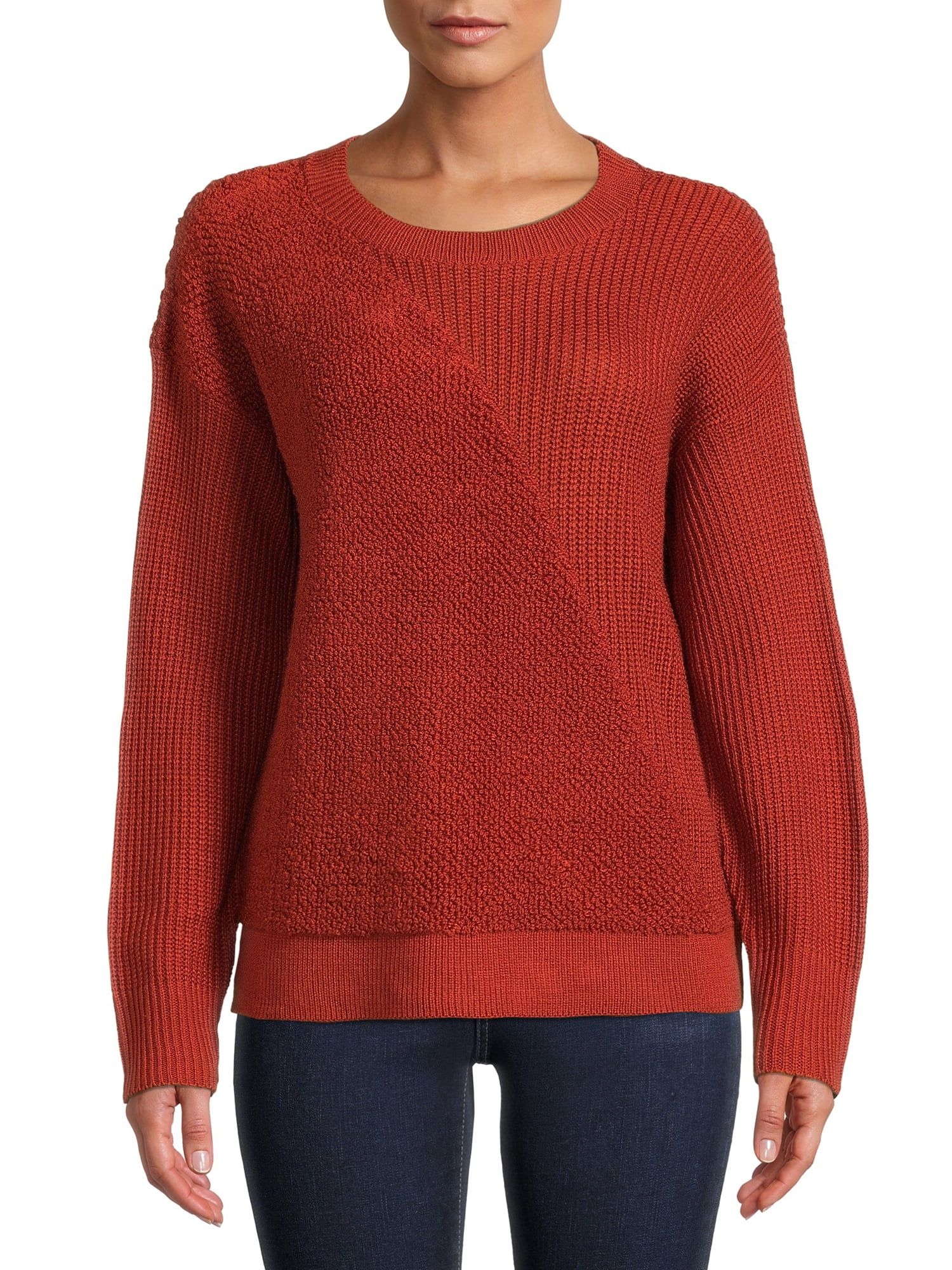 Time and Tru Women's Intarsia Teddy Sweater | Walmart (US)