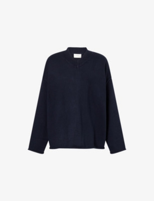 Flint V-Neck Cotton-Wool Knit Jumper | Selfridges