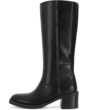 Women's Banana Knee High Boots Square Toe Chunky Block Heel Tall Boots Wide Calf Fashion Comforta... | Amazon (US)